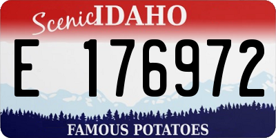 ID license plate E176972