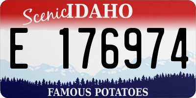 ID license plate E176974