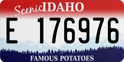 ID license plate E176976
