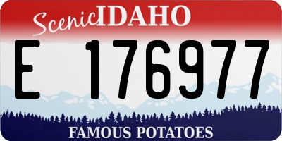ID license plate E176977