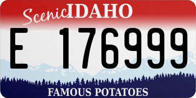 ID license plate E176999