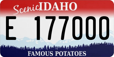 ID license plate E177000