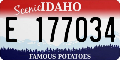 ID license plate E177034