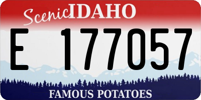 ID license plate E177057