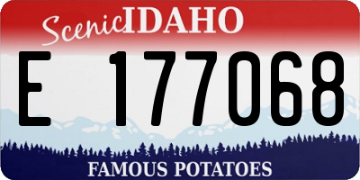 ID license plate E177068