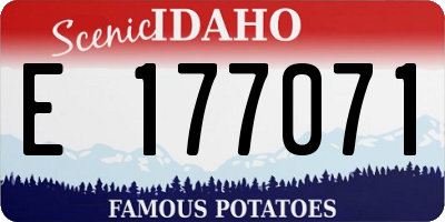 ID license plate E177071