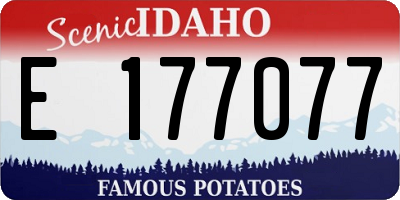 ID license plate E177077