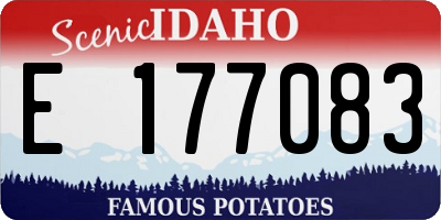 ID license plate E177083