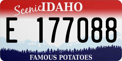 ID license plate E177088