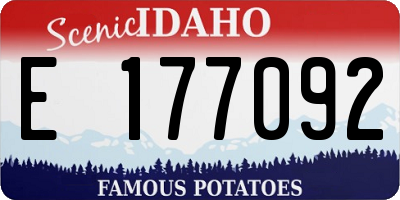 ID license plate E177092