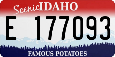 ID license plate E177093