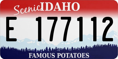 ID license plate E177112