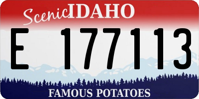 ID license plate E177113