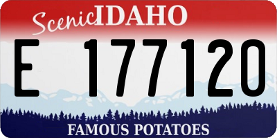 ID license plate E177120