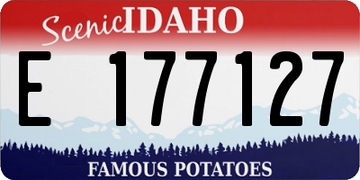 ID license plate E177127