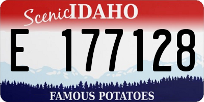 ID license plate E177128