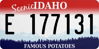 ID license plate E177131