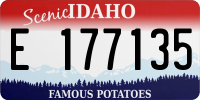 ID license plate E177135