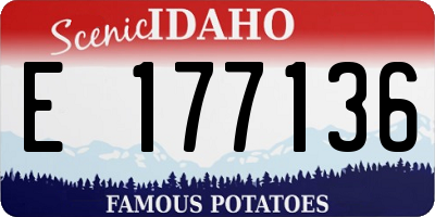 ID license plate E177136