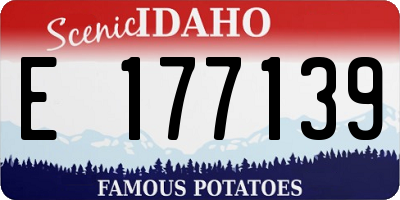 ID license plate E177139