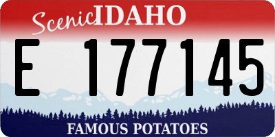 ID license plate E177145