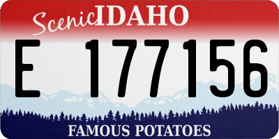 ID license plate E177156