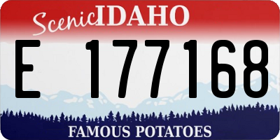 ID license plate E177168