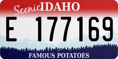 ID license plate E177169