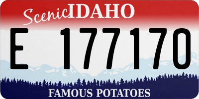 ID license plate E177170