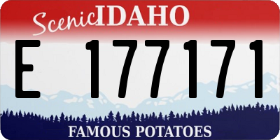 ID license plate E177171