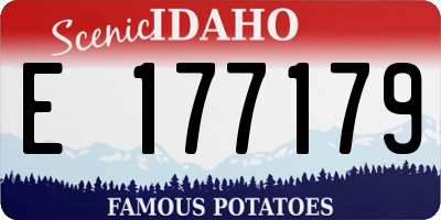ID license plate E177179