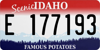 ID license plate E177193