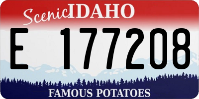 ID license plate E177208
