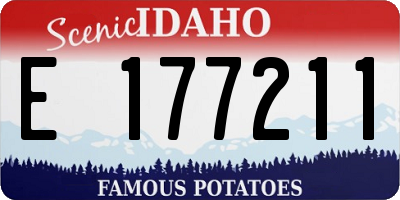 ID license plate E177211
