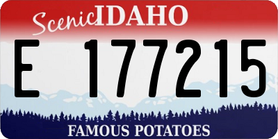 ID license plate E177215