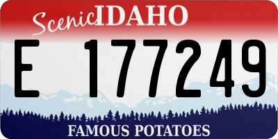 ID license plate E177249