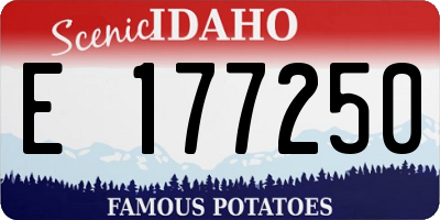 ID license plate E177250