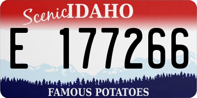 ID license plate E177266