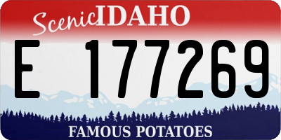 ID license plate E177269