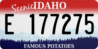 ID license plate E177275