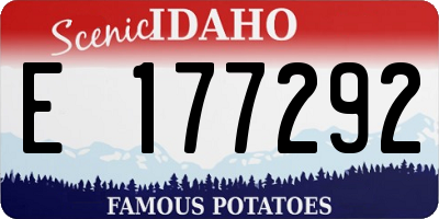 ID license plate E177292