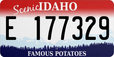 ID license plate E177329