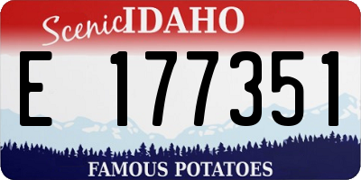 ID license plate E177351