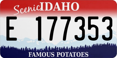ID license plate E177353
