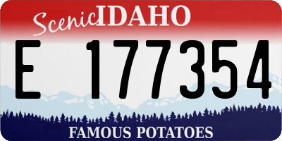 ID license plate E177354