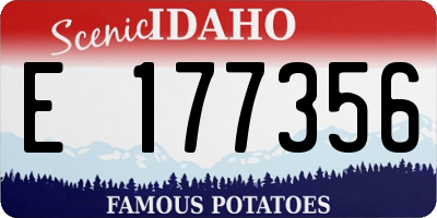 ID license plate E177356
