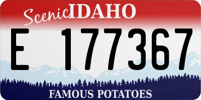 ID license plate E177367