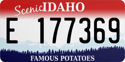 ID license plate E177369