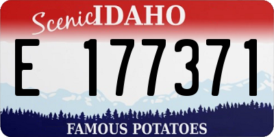 ID license plate E177371