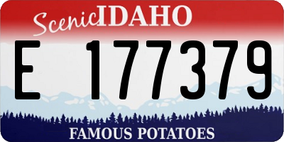 ID license plate E177379
